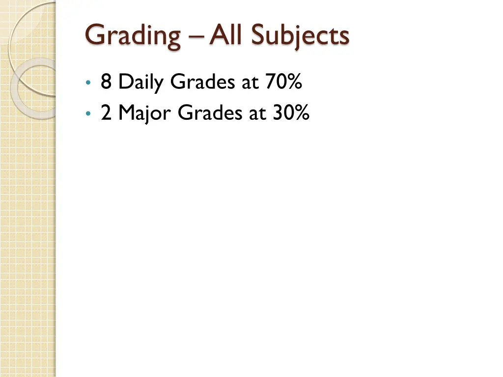 grading all subjects