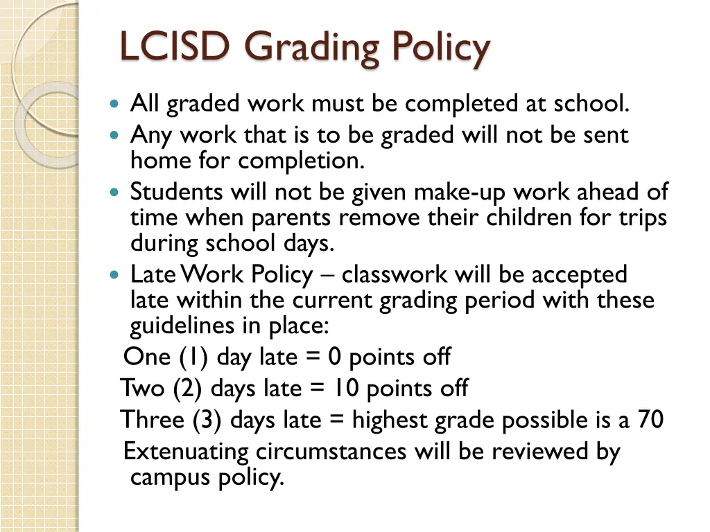 lcisd grading policy