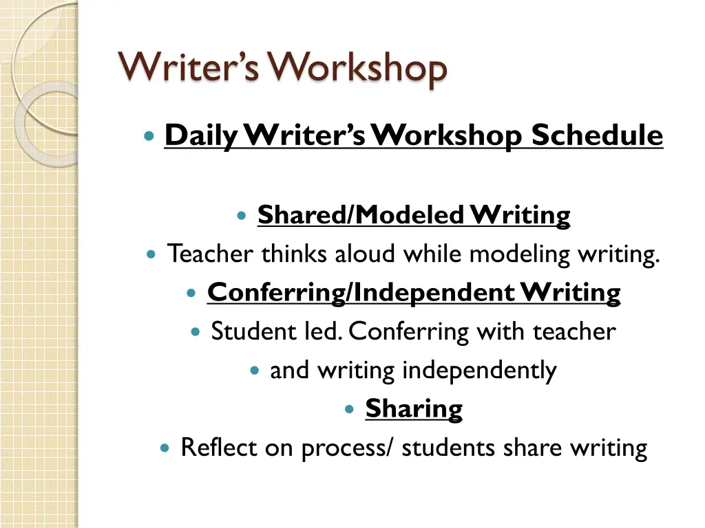 writer s workshop