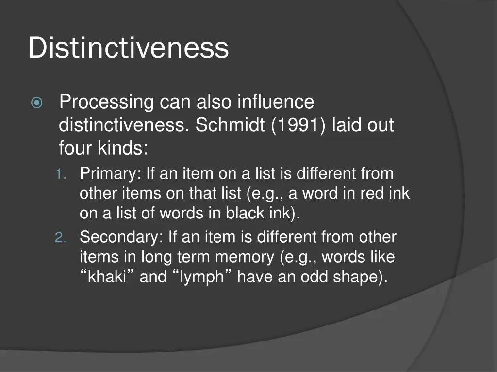 distinctiveness