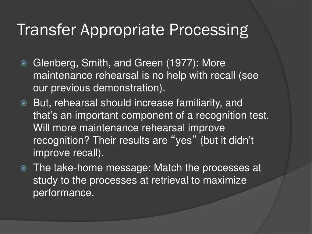 transfer appropriate processing 6