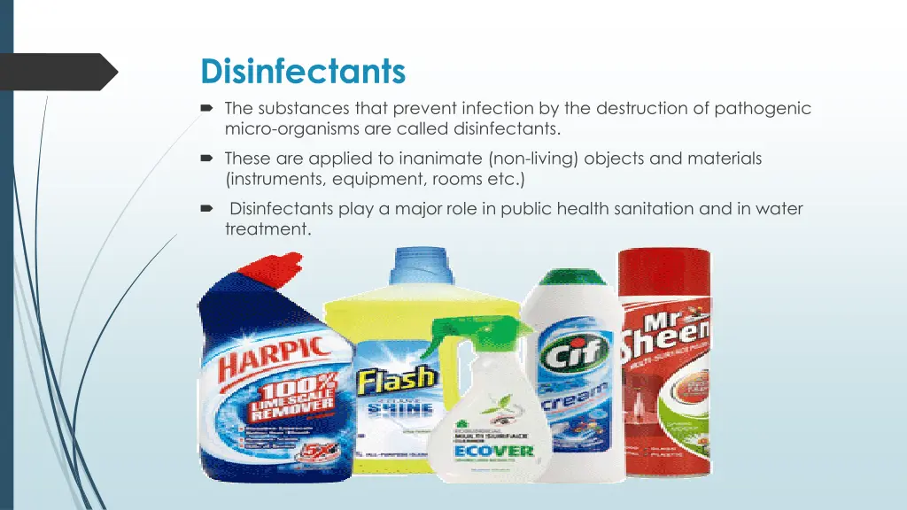 disinfectants the substances that prevent