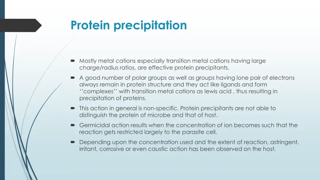 protein precipitation