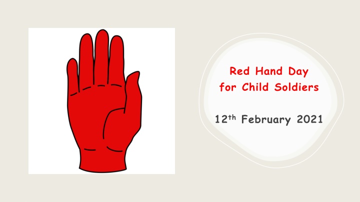 red hand day for child soldiers