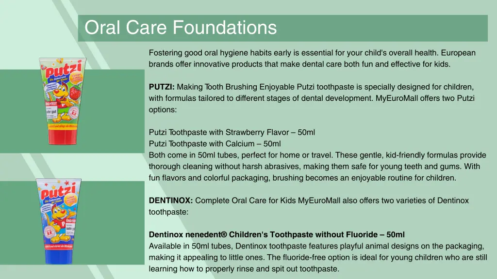 oral care foundations