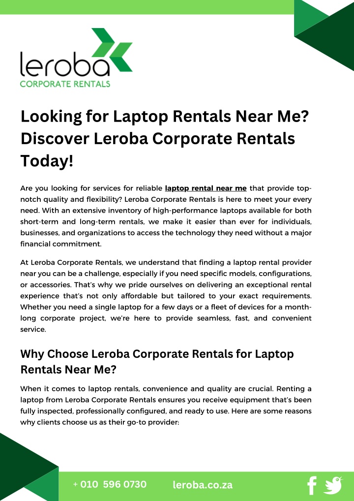 looking for laptop rentals near me discover