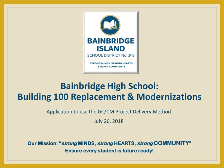 bainbridge high school building 100 replacement