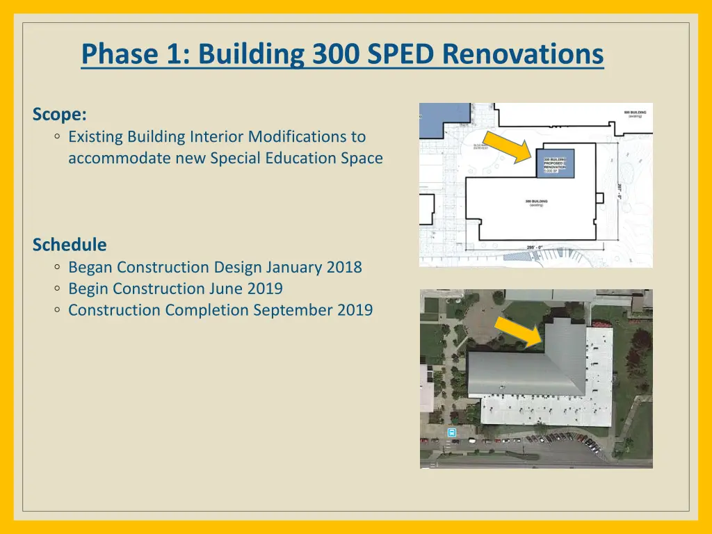 phase 1 building 300 sped renovations