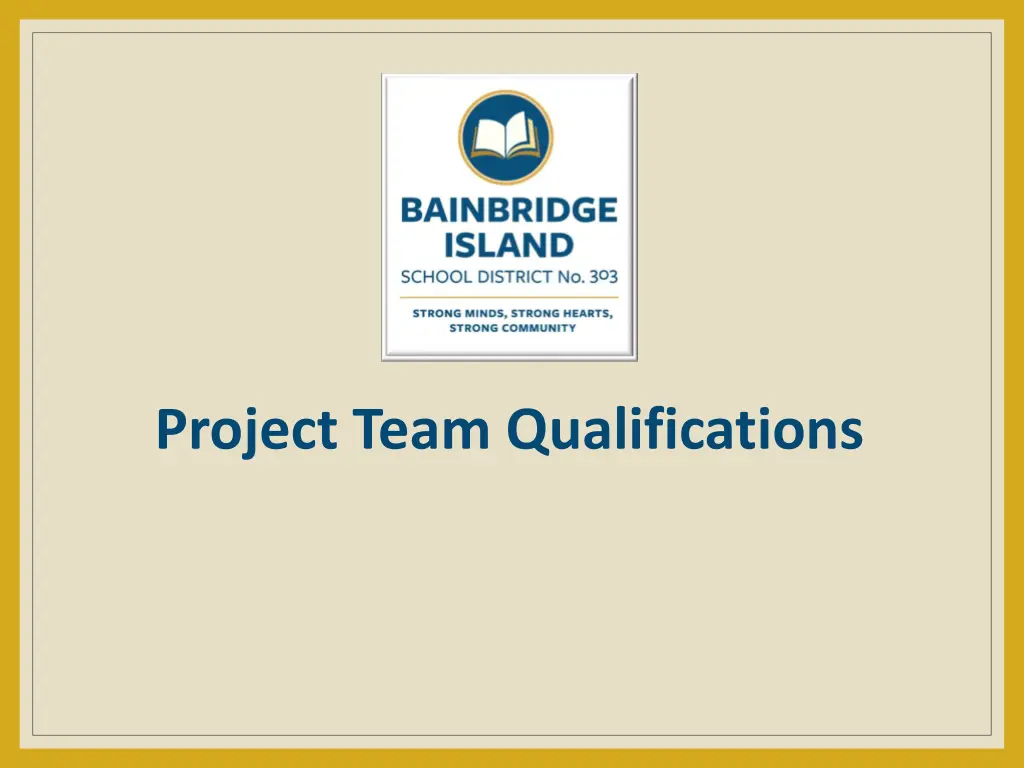 project team qualifications