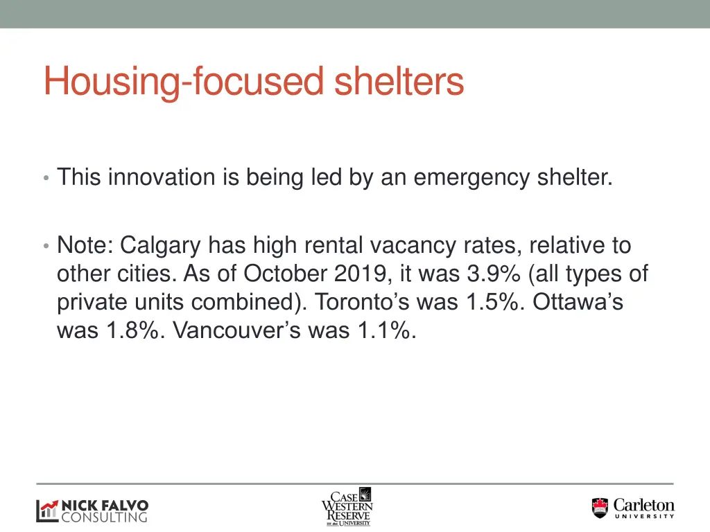 housing focused shelters