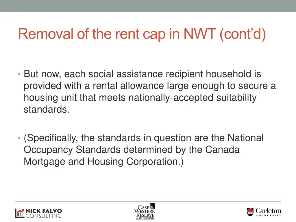 removal of the rent cap in nwt cont d