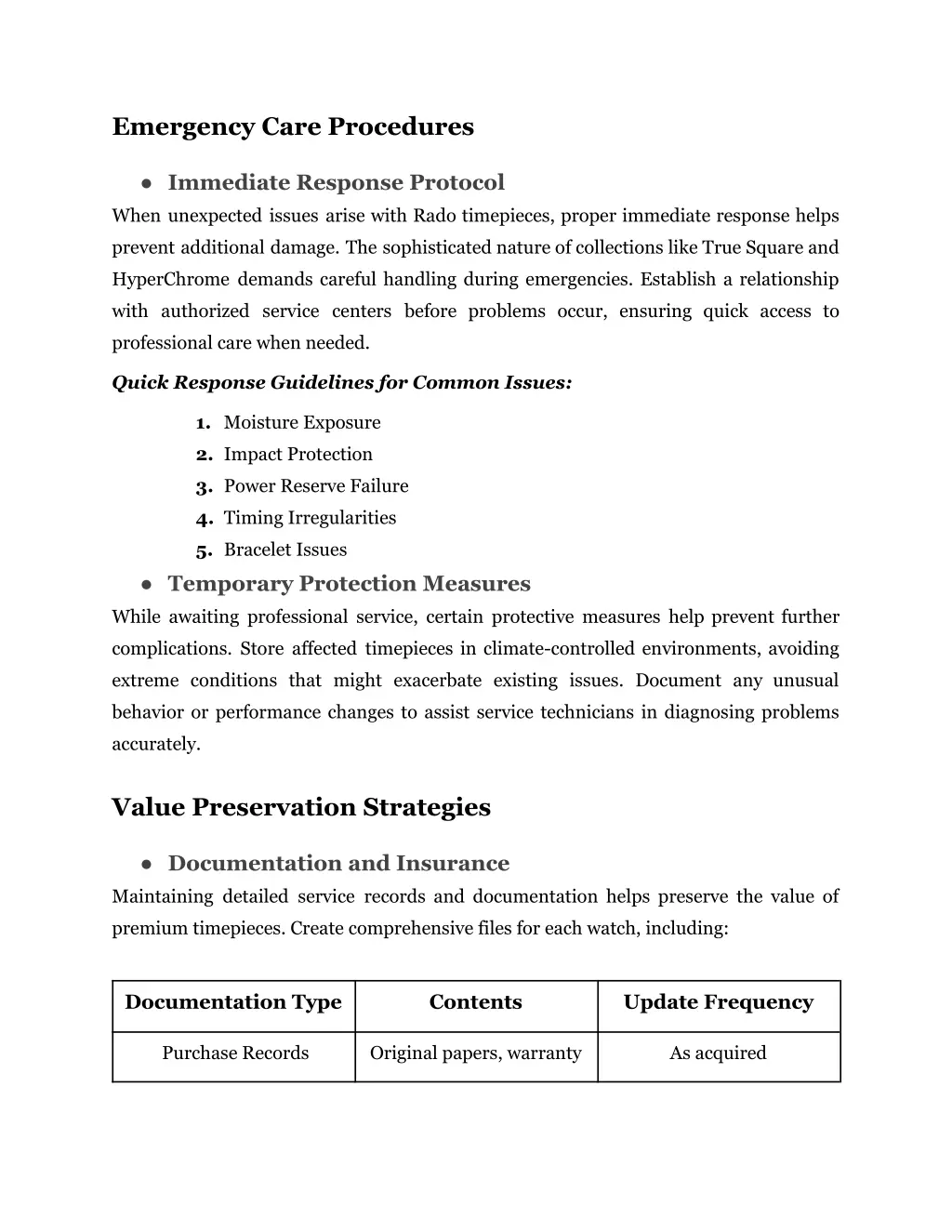 emergency care procedures