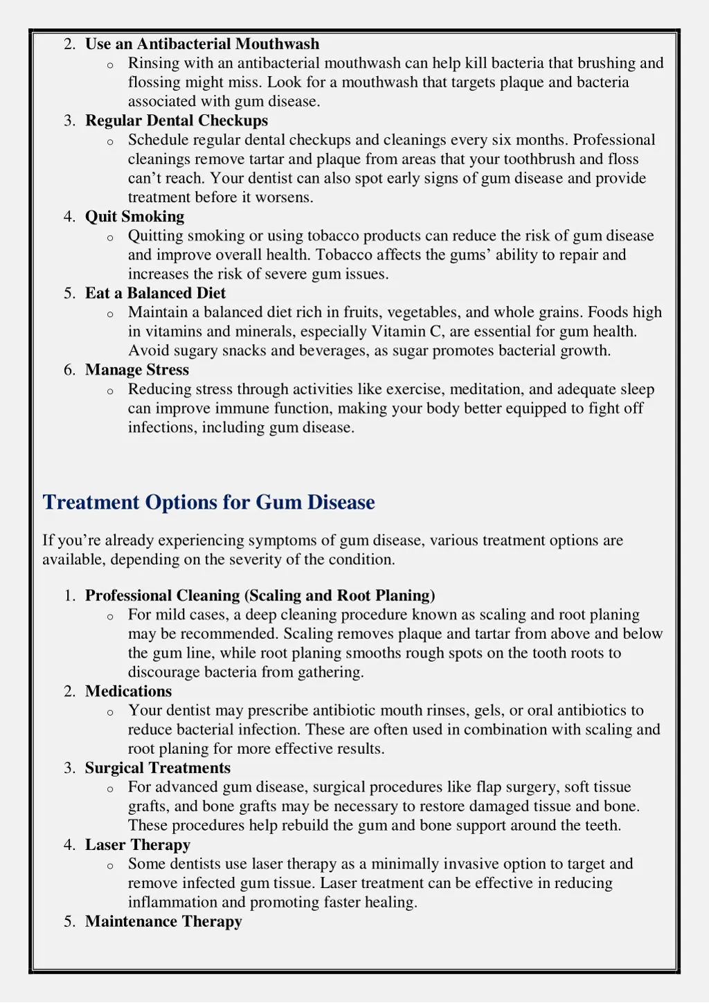 2 use an antibacterial mouthwash o rinsing with