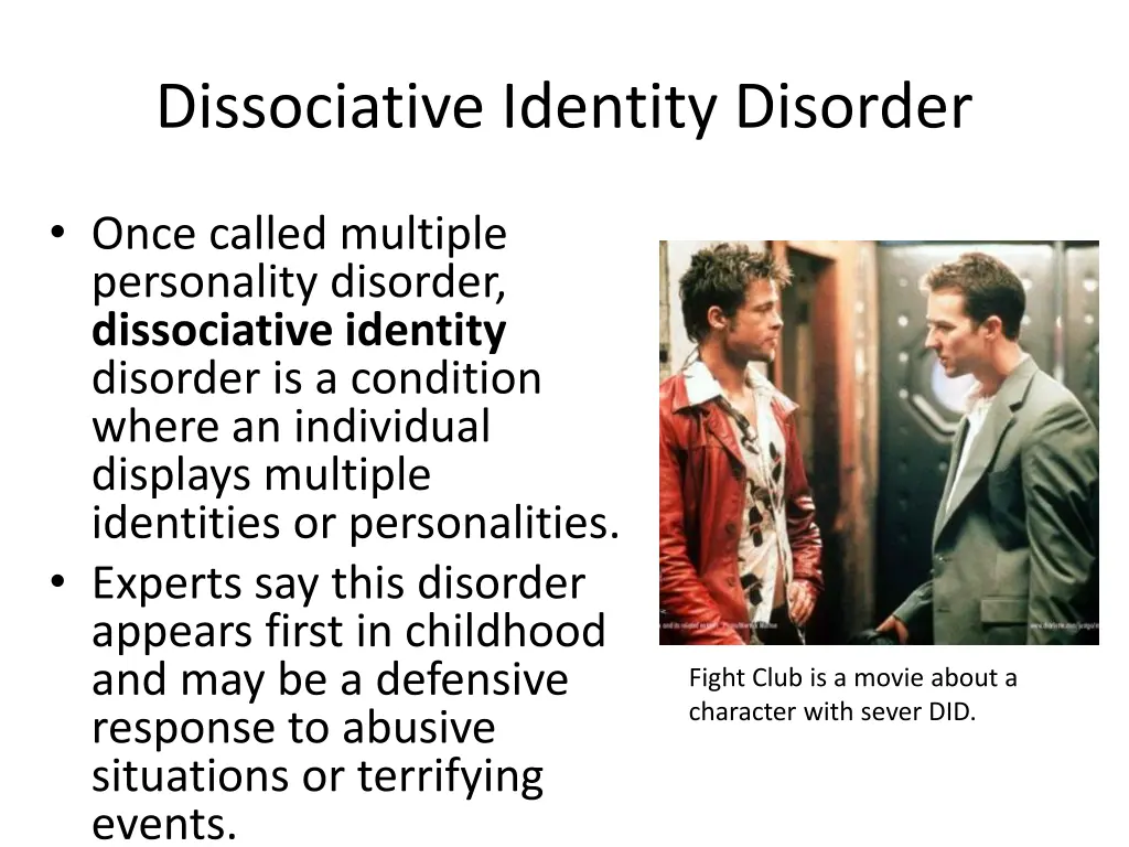 dissociative identity disorder