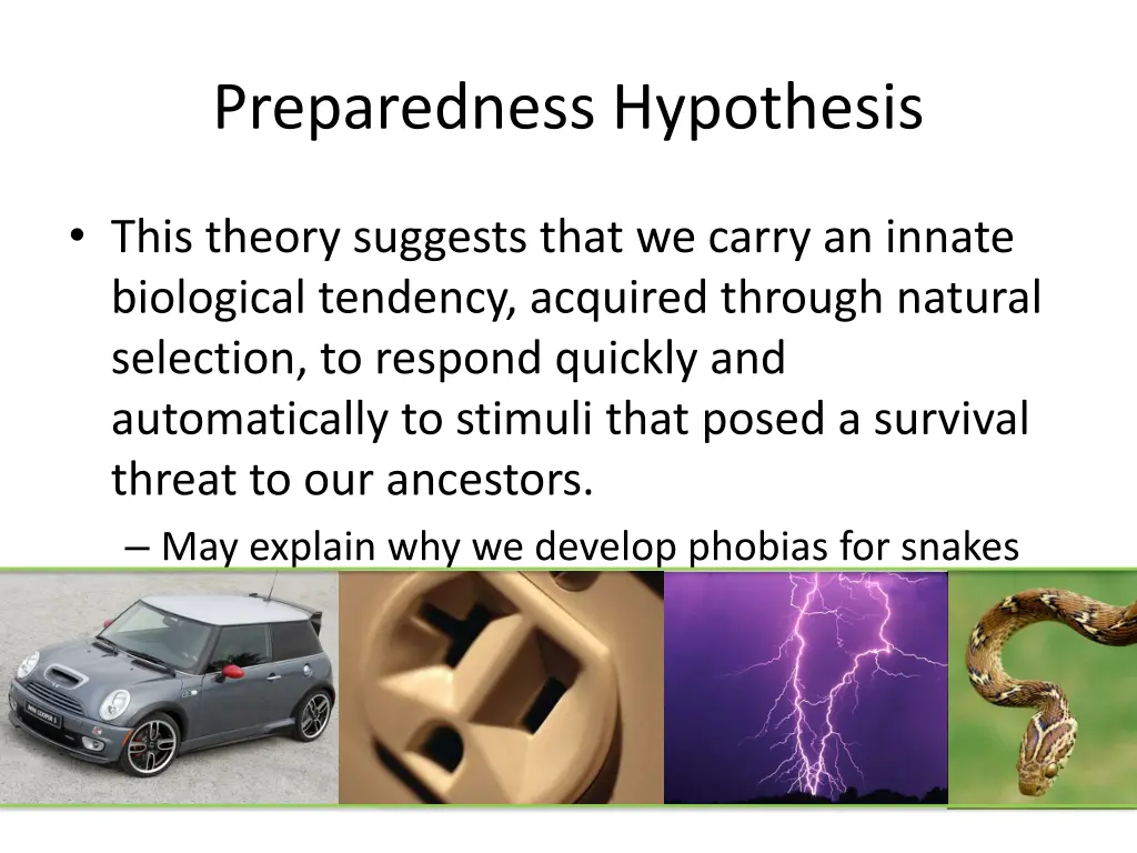 preparedness hypothesis