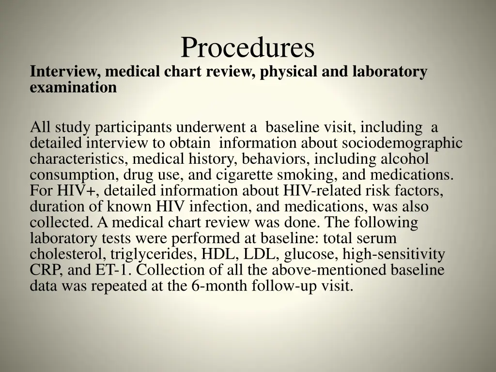 procedures