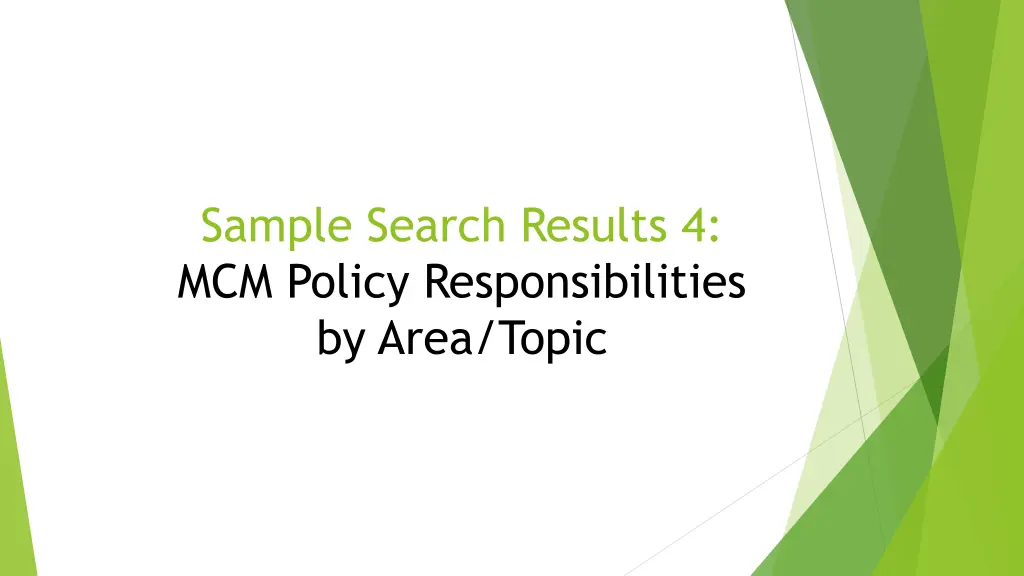 sample search results 4 mcm policy