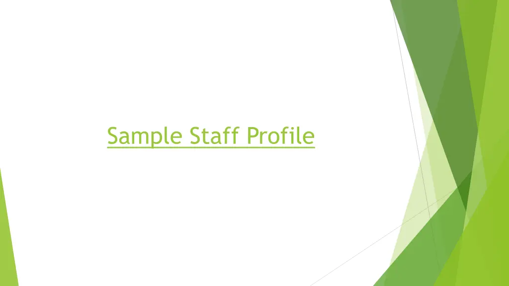 sample staff profile