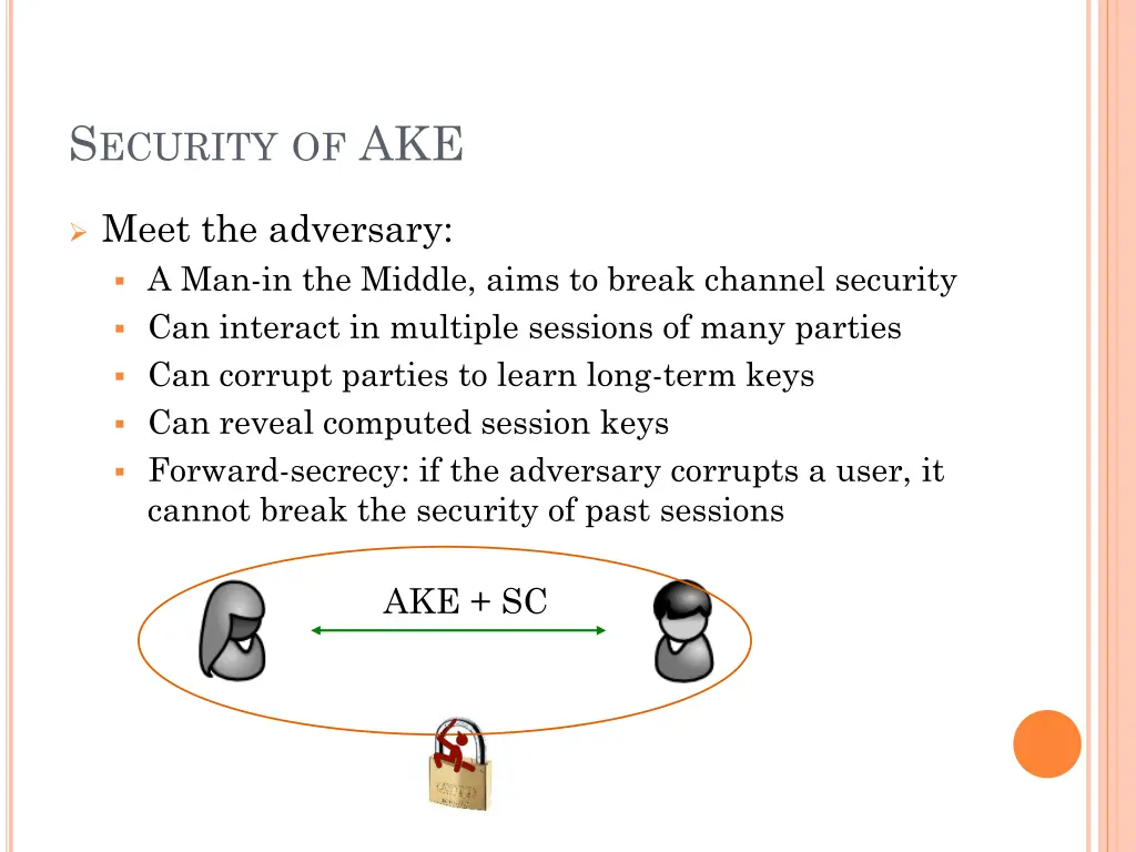 s ecurity of ake