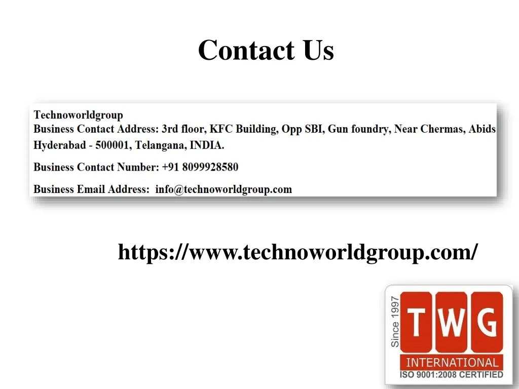 contact us