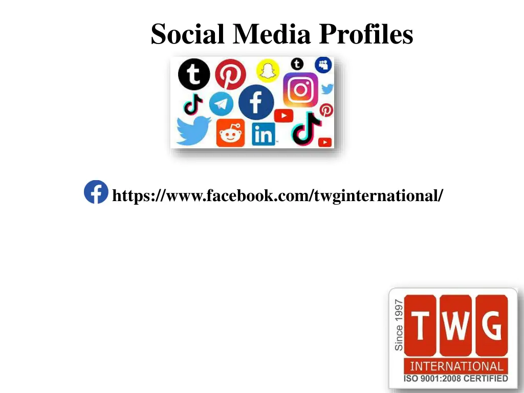 social media profiles