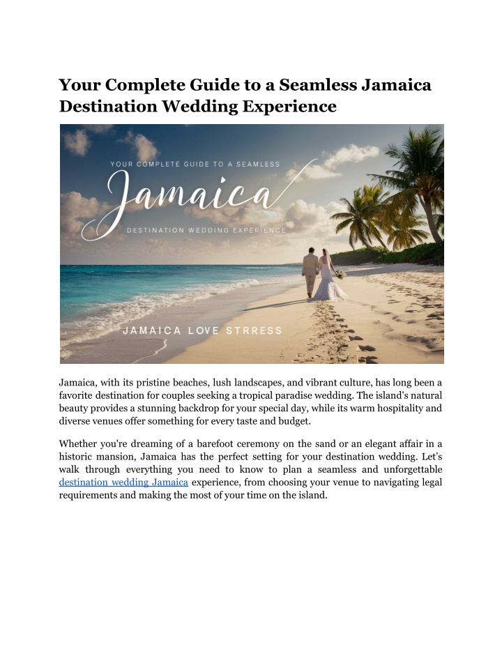 your complete guide to a seamless jamaica