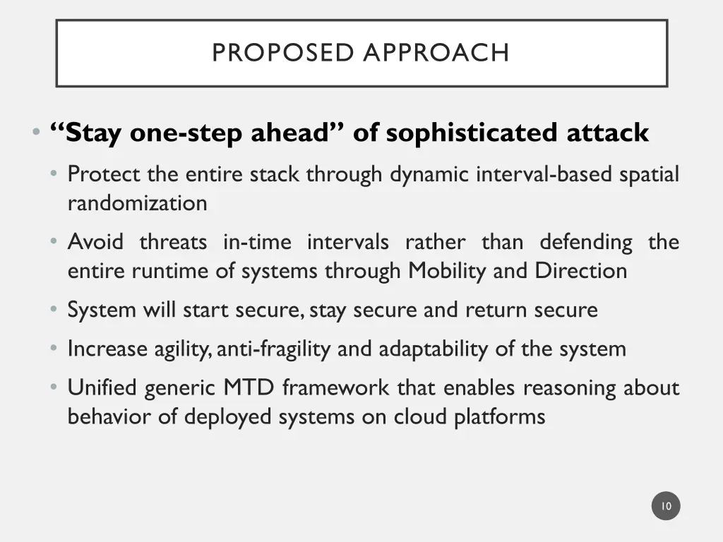 proposed approach