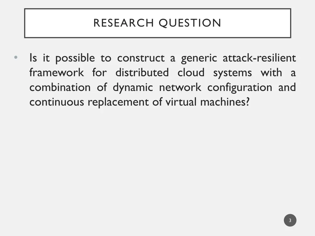 research question