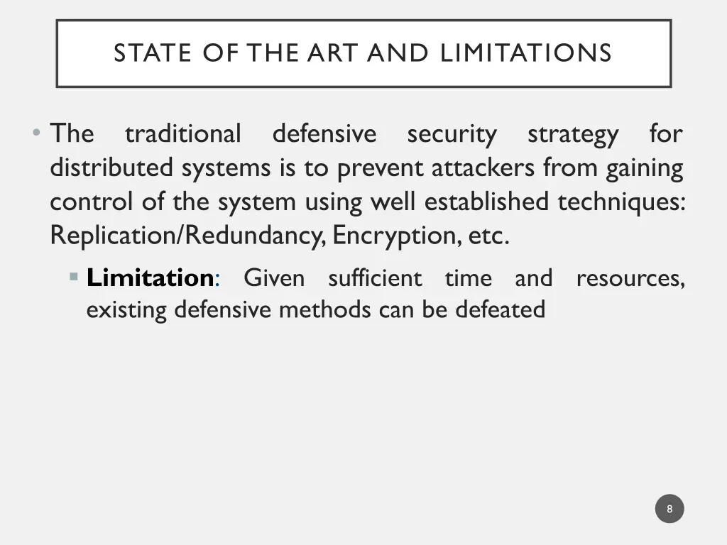 state of the art and limitations 1