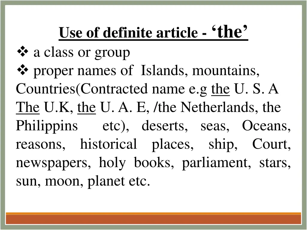 use of definite article the a class or group