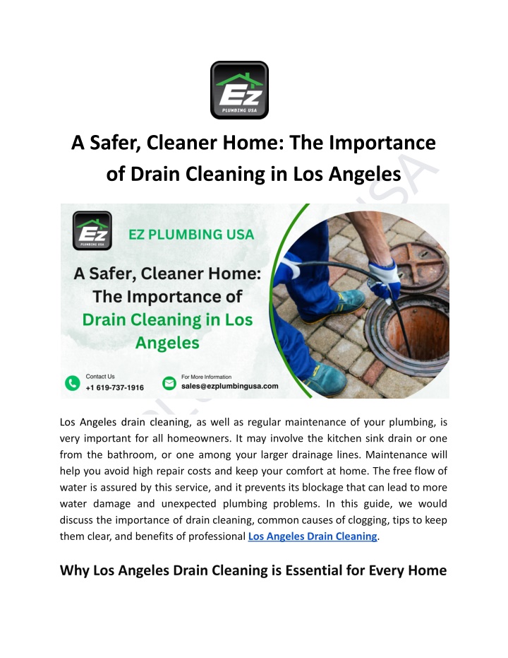 a safer cleaner home the importance of drain