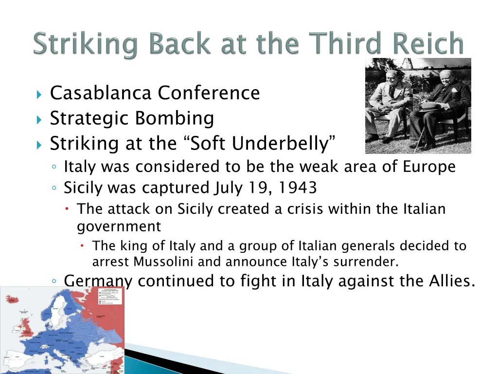 casablanca conference strategic bombing striking