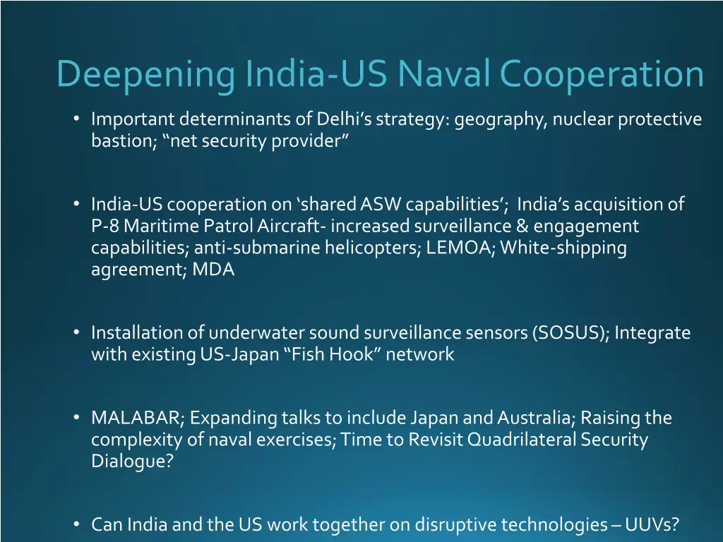 deepening india us naval cooperation