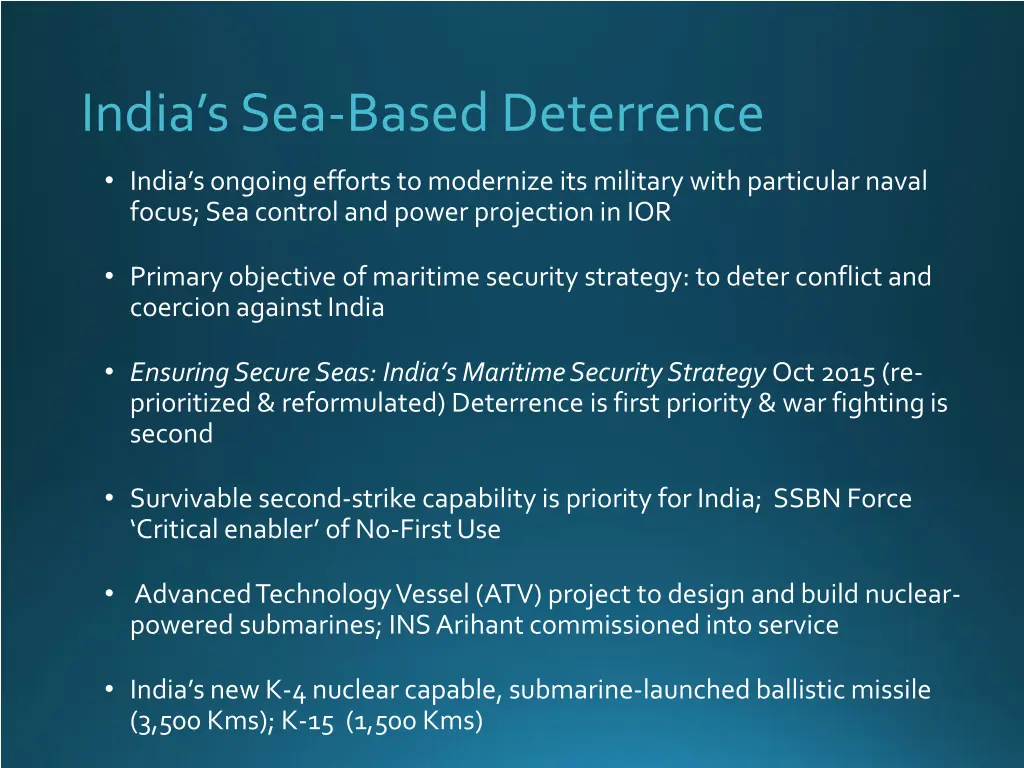 india s sea based deterrence