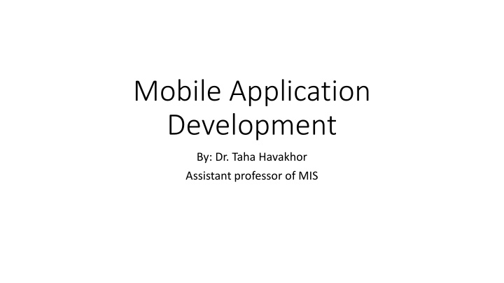 mobile application development