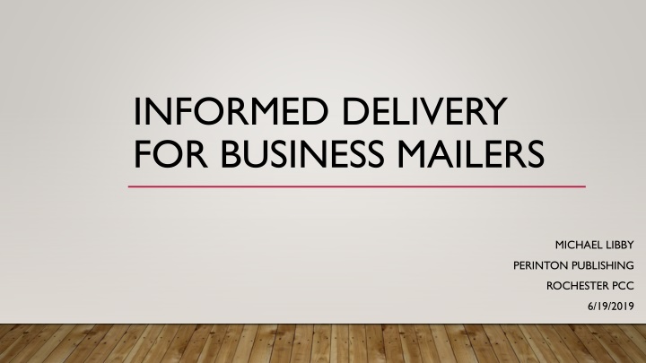 informed delivery for business mailers