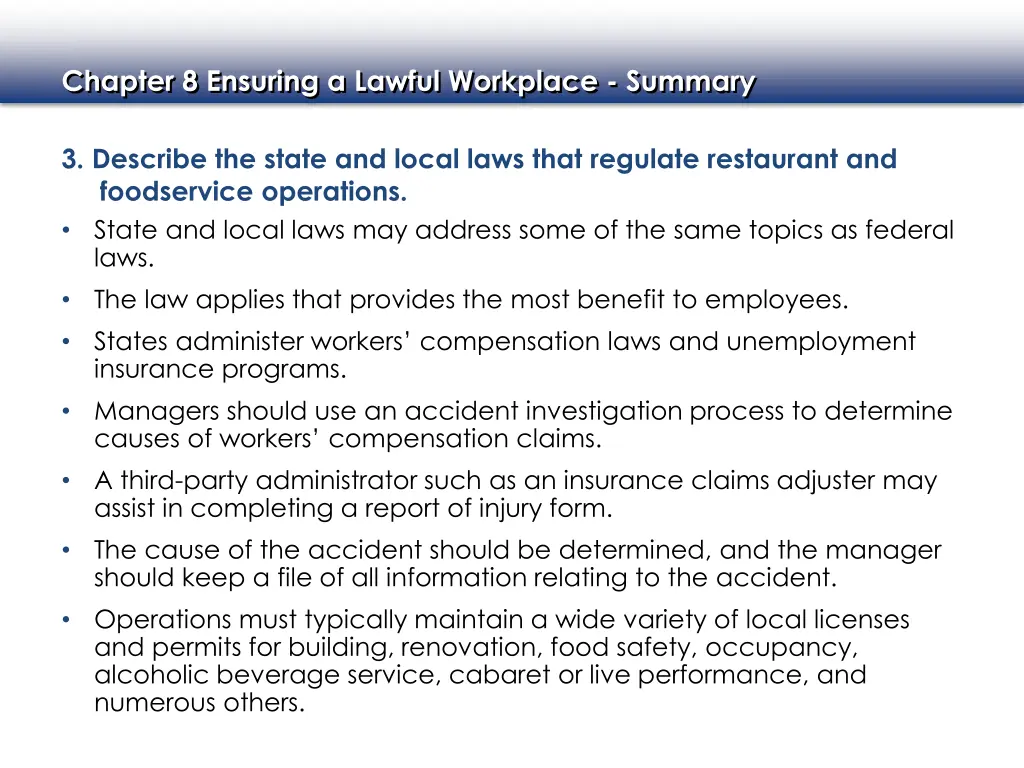 chapter 8 ensuring a lawful workplace summary 3