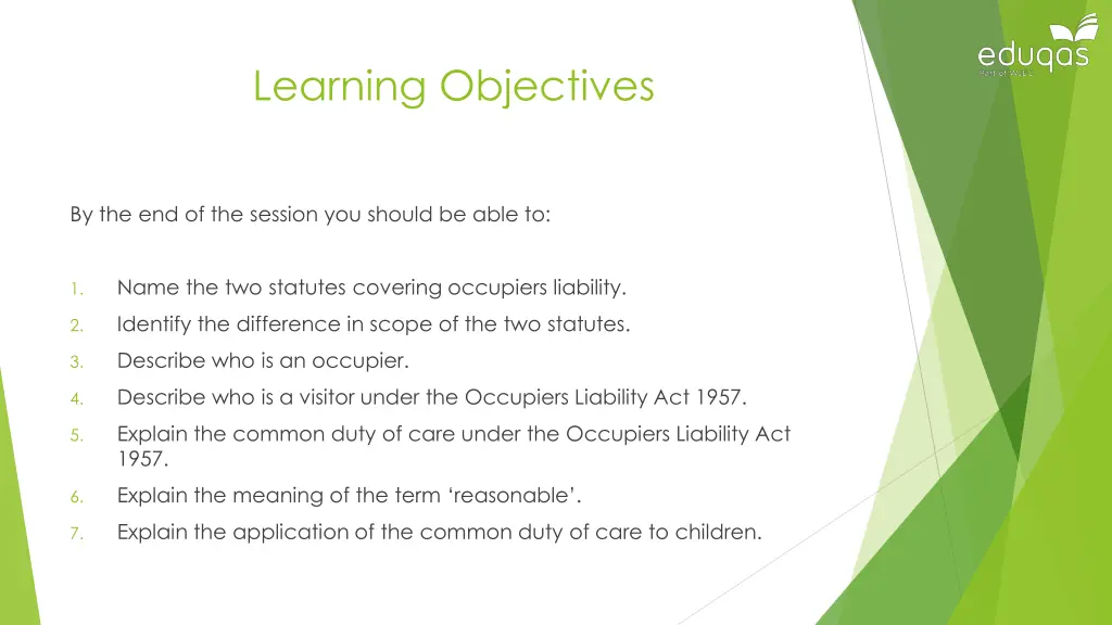 learning objectives