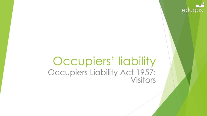 occupiers liability occupiers liability act 1957