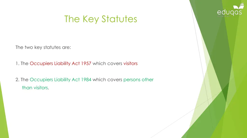 the key statutes