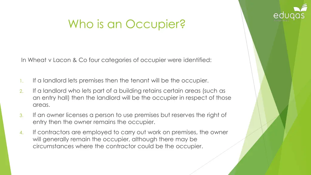 who is an occupier 1