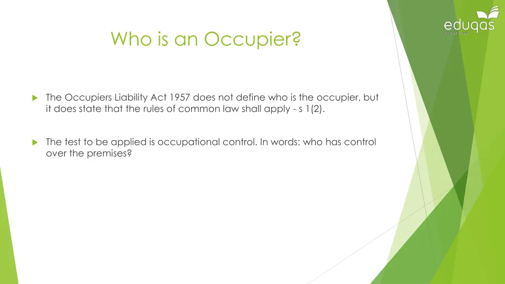 who is an occupier