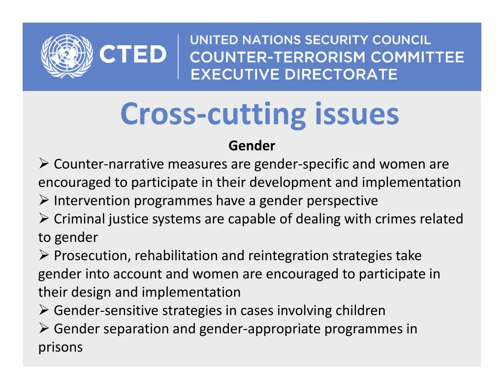 cross cutting issues gender counter narrative