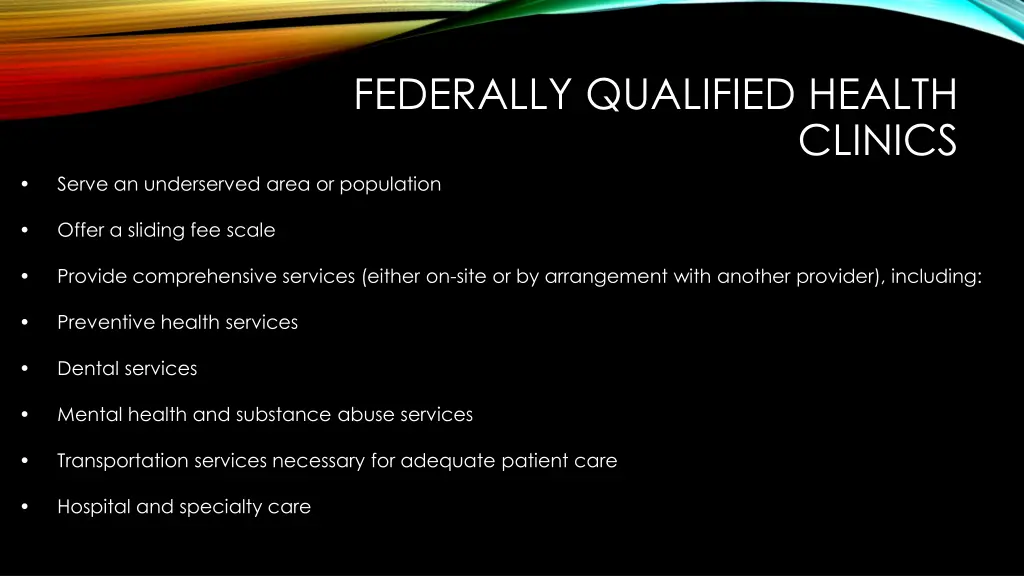 federally qualified health