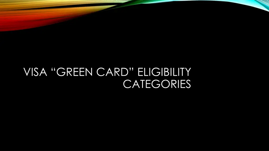 visa green card eligibility