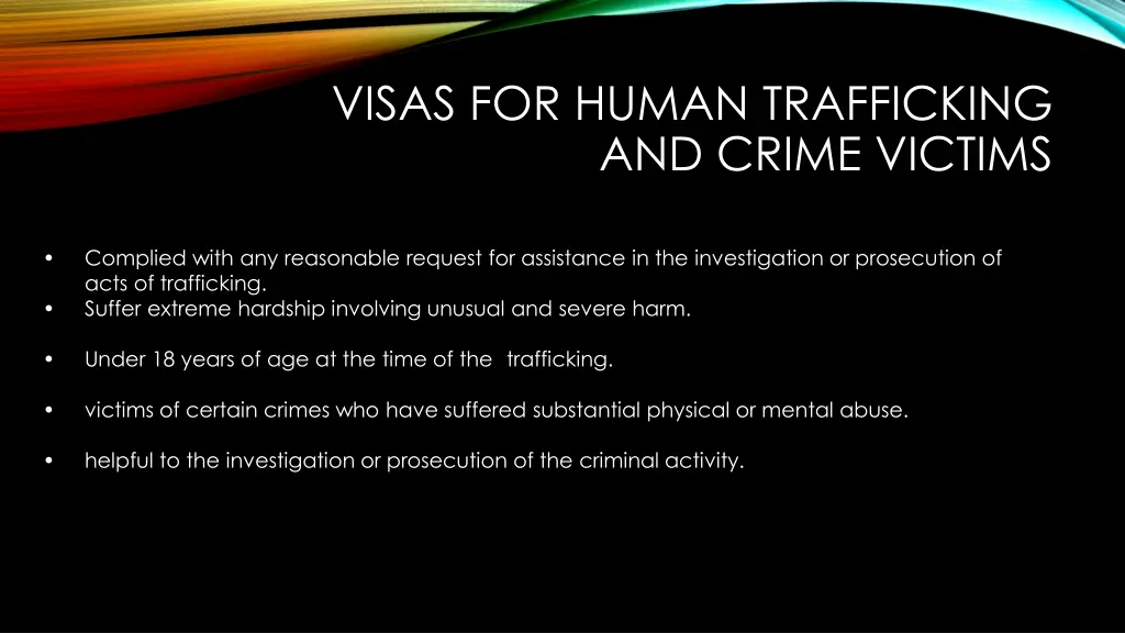 visas for human trafficking and crime victims