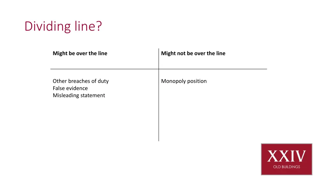 dividing line