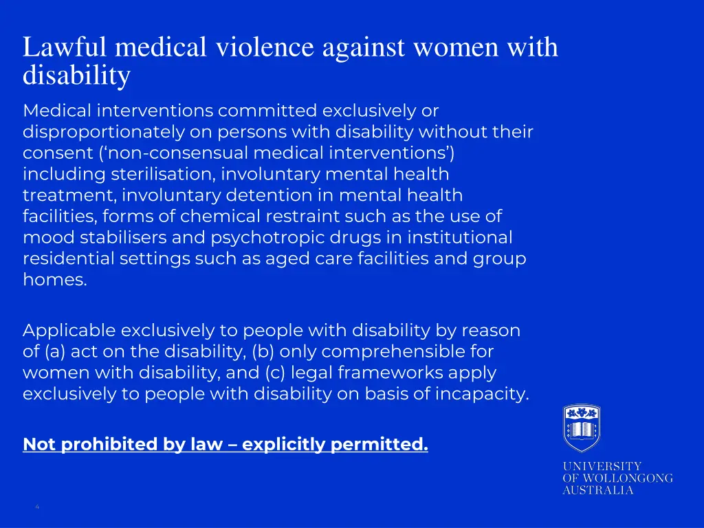 lawful medical violence against women with