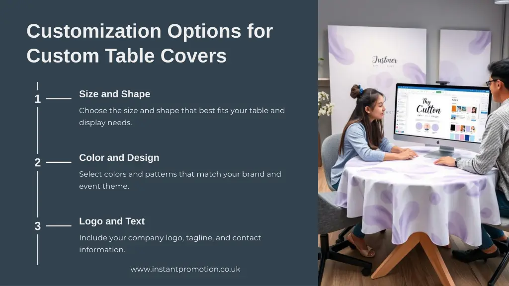 customization options for custom table covers