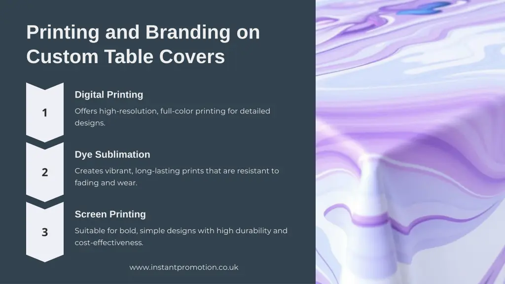 printing and branding on custom table covers